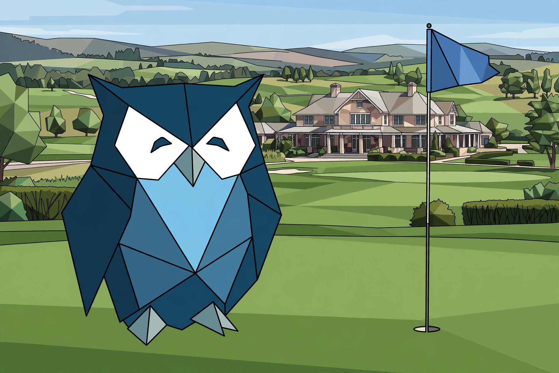 MaxxOwl illustration for the golf and country clubs industry