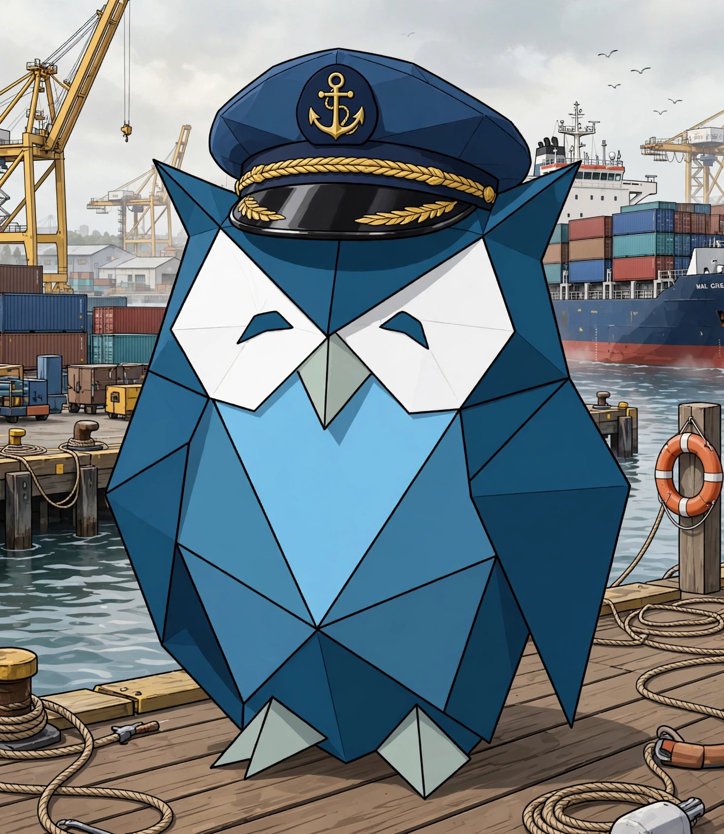 MaxxOwl illustration for the maritime and ports industry